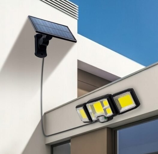 376 : Solar lamp 204 cob separate panel + remote control