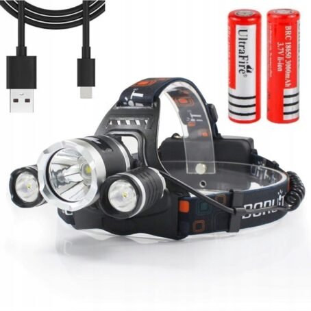 419 : Powerful 3 x led t6 cree headlamp