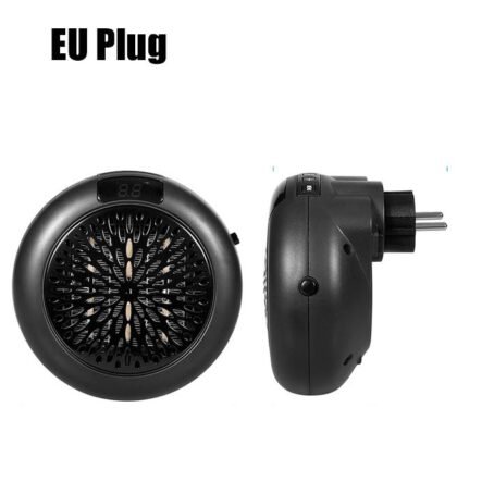 137 : Portable Wall Mini Electric Heater 900W with Remote Control-Black