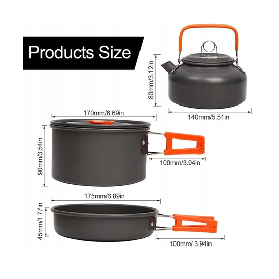511 : Portable Camping Cookware Set