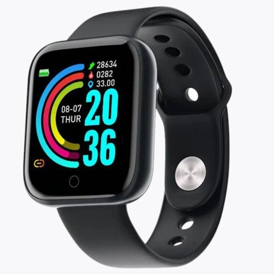 Smartwatch D20S 2021 | Unisex, pulsometr, duży wyświetlacz