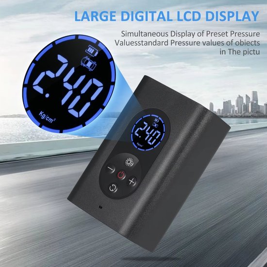 6094 : Smart wireless air pump with LED light | 150 PSI