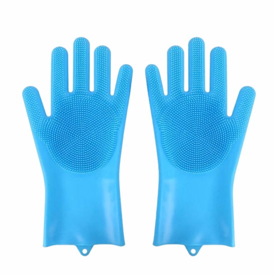 074-1 : Multipurpose silicone scrubbing gloves-blue