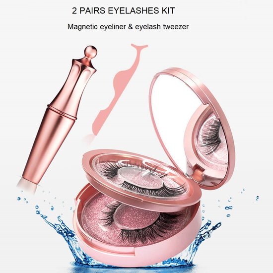 343 : 3D Magnetic Lashes 7 Pairs with Magnetic Eyeliner & Applicator