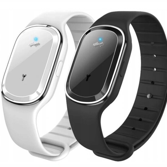 Ultradźwiękowy zegarek odstraszający komary biały , czarny