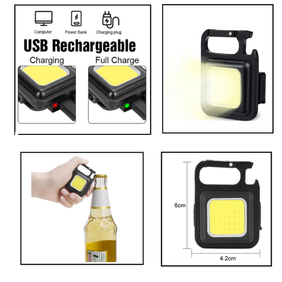 412 : Mini keychain flashlight pocket opener