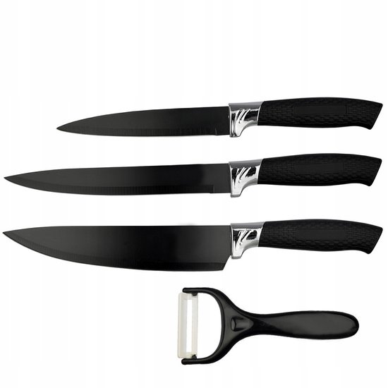 446 : 4-piece Black ceramic knife set