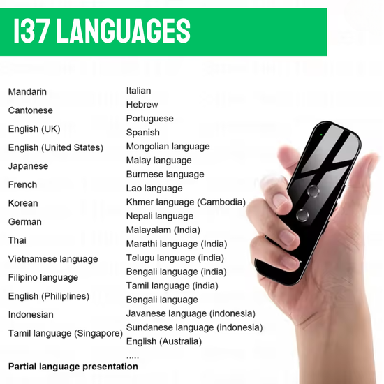 552 : Portable intelligent instant translator | 137 languages