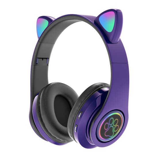 300 : WIRELESS BLUETOOTH HEADPHONES CAT EARS LED