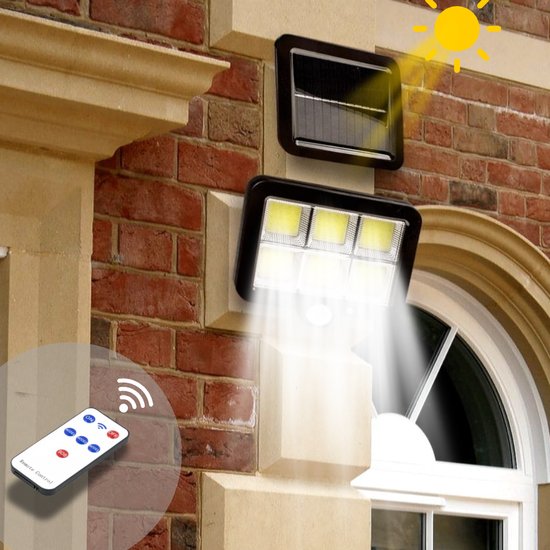 Lampa solarna 120 led sterowana pilotem sl-f120