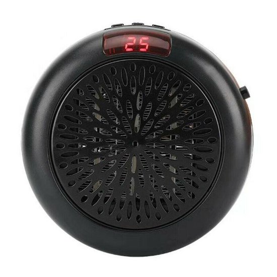 137 : Portable Wall Mini Electric Heater 900W with Remote Control-Black