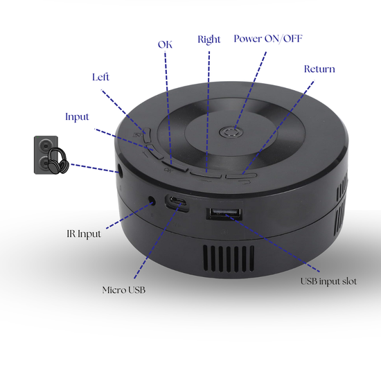 7009 : Mini LED Projector – Compact Home Cinema Anywhere
