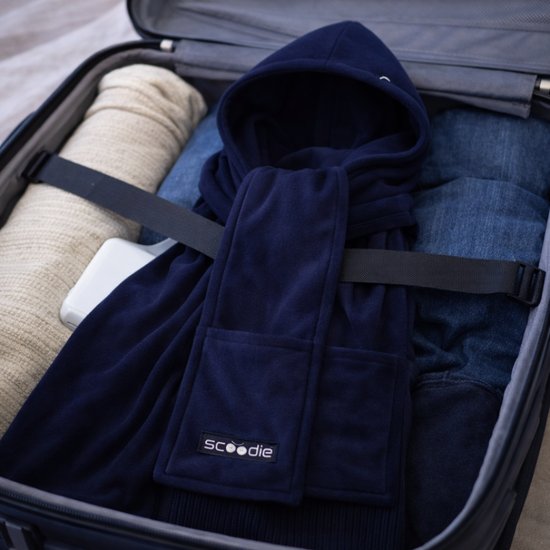 7030-1 : Scoodie Detachable Hooded Scarf-Night Navy-size R