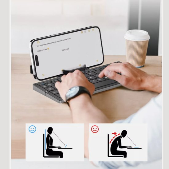 531 : Ultra-thin foldable wireless keyboard | QWERTY