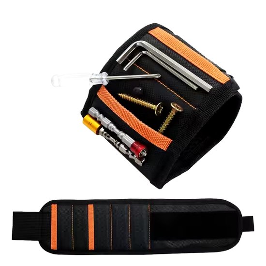 Magnetyczna opaska na nadgarstek na narzędzia | bity, wiertła, gwoździe