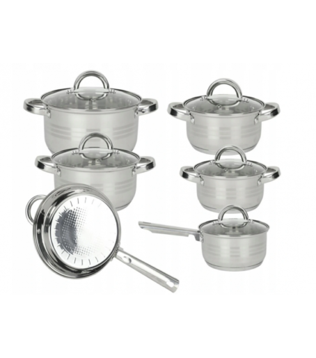 393 : ADM 12-pot stainless set with lids