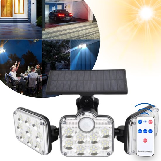 Solar Sensor Light With Remote Control