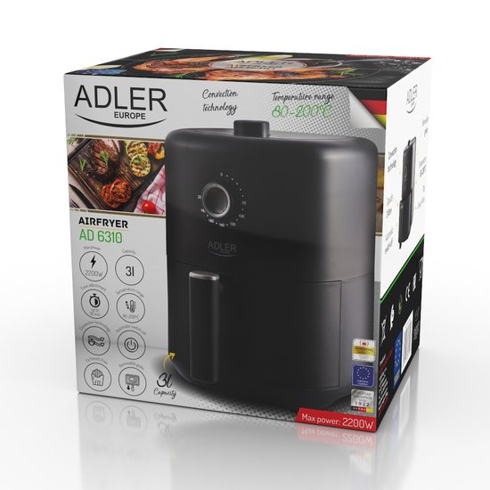 AD 6310 : Adler Airfryer 3,0 L