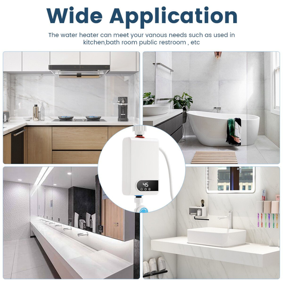 2228 : Instant Tankless Electric Water Heater – 3500W | Digital Display