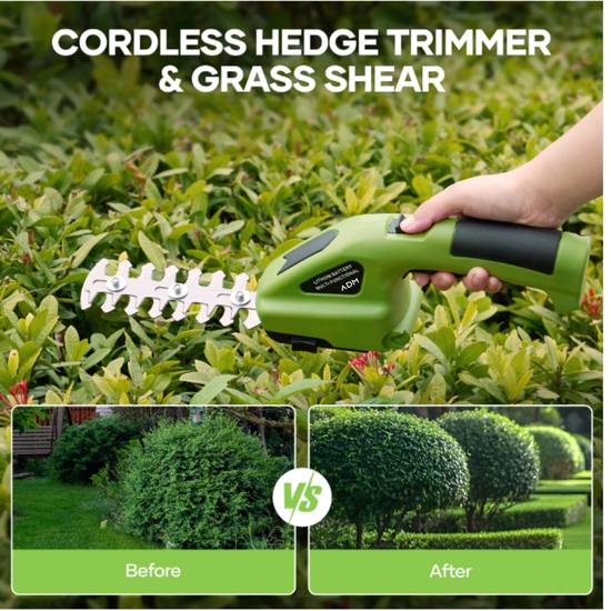 541 : ADM 2-in-1 Cordless Hedge Trimmer & Grass Shears