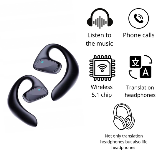 7017 : 2-in-1 AI Translation Earphones & Wireless Music Earbuds