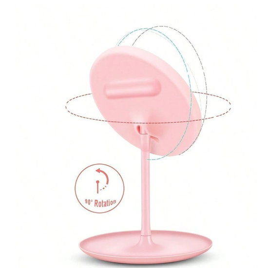 107 : Cosmetic make-up mirror with tricolor LED light