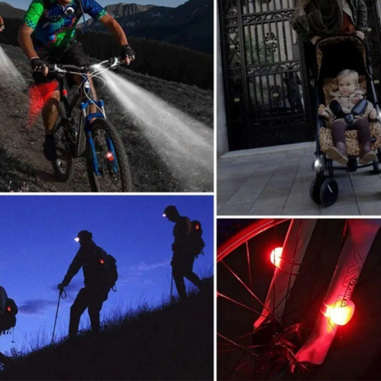 046 : Bike lights set led bike light led front and back – 2 pieces