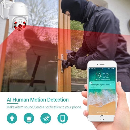 294 : Smart rotating outdoor IP camera | Full HD, night vision, waterproof