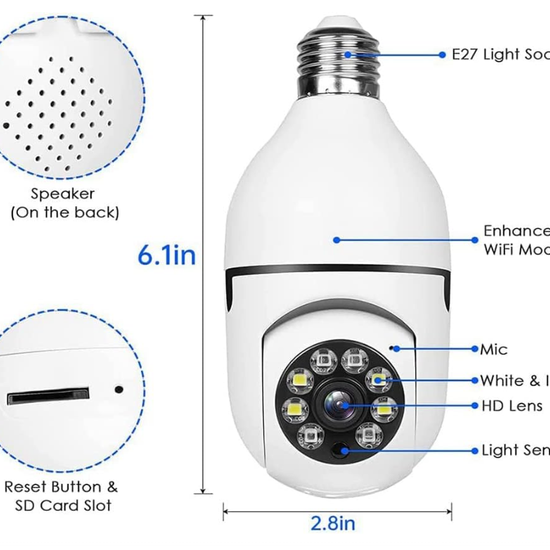 364 : Wireless screw camera for bulbs