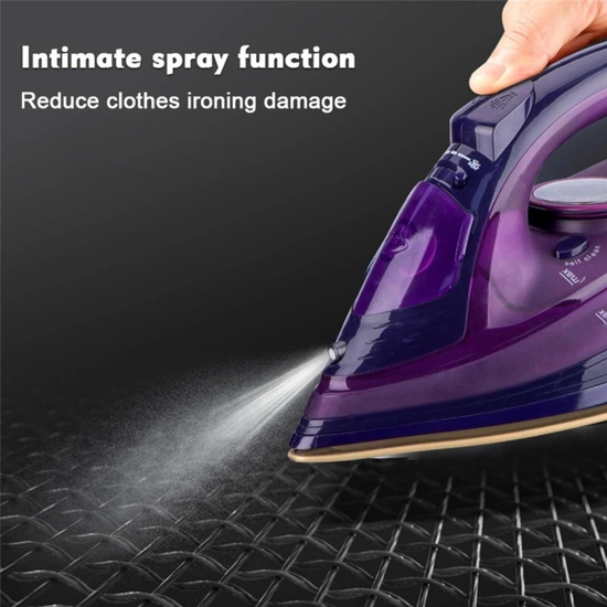 483-3 : Cordless Electric Steam Iron 2400W With Ceramic Soleplate - Purple