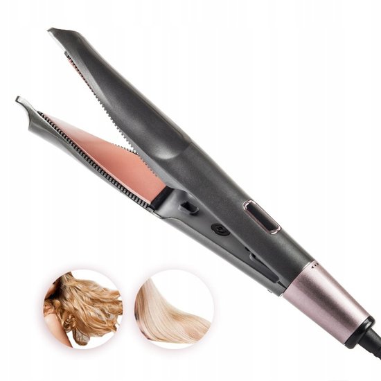 314 : 2-in-1 Professional hair straightener & curler