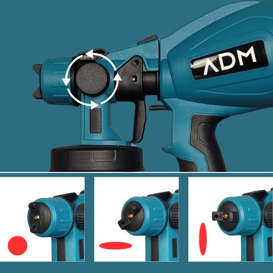 537 : ADM cordless paint sprayer 21V | 2 lithium batteries