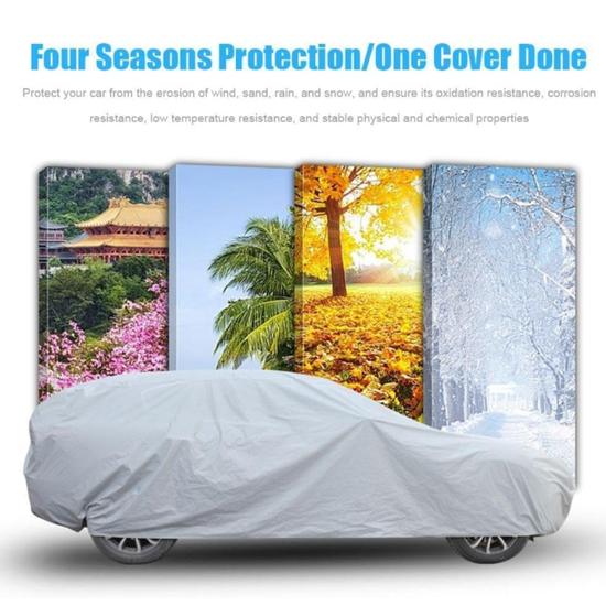 2190-2 : Premium Grey Car Cover – All-Weather Protection-Size XL