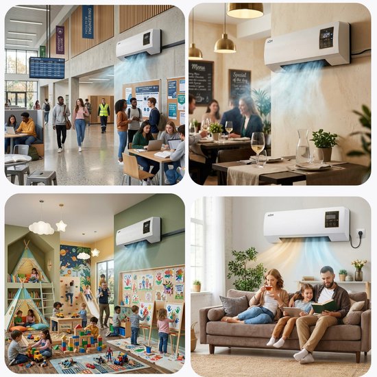 Ścienny Grzejnik i Klimator ADM z Pilotem