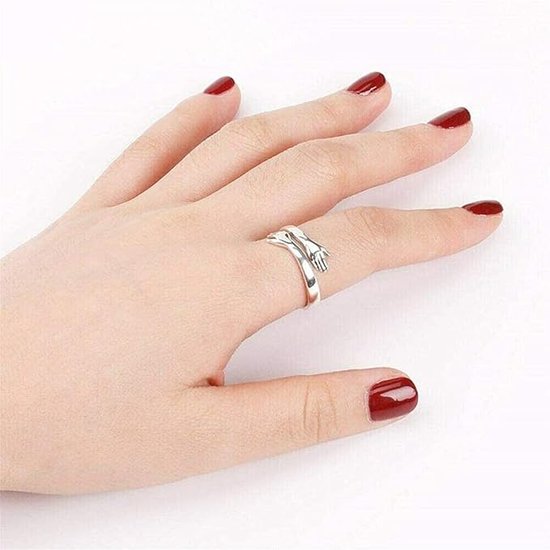 423 : Adjustable Silver Hugging Ring – S925 Sterling Silver