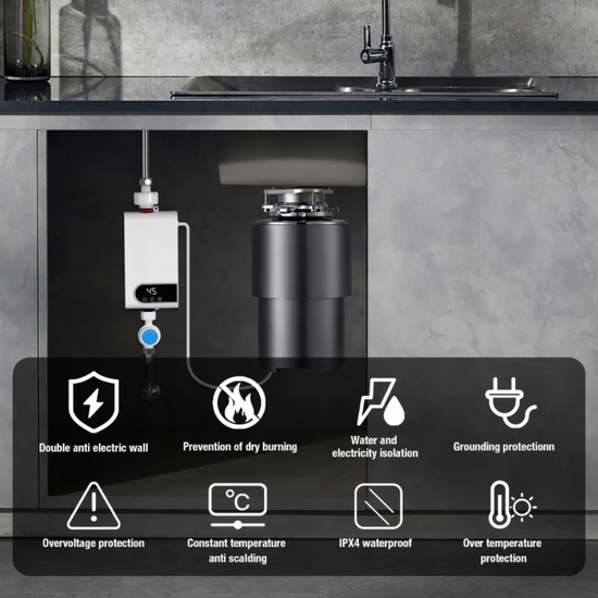 2228 : Instant Tankless Electric Water Heater – 3500W | Digital Display