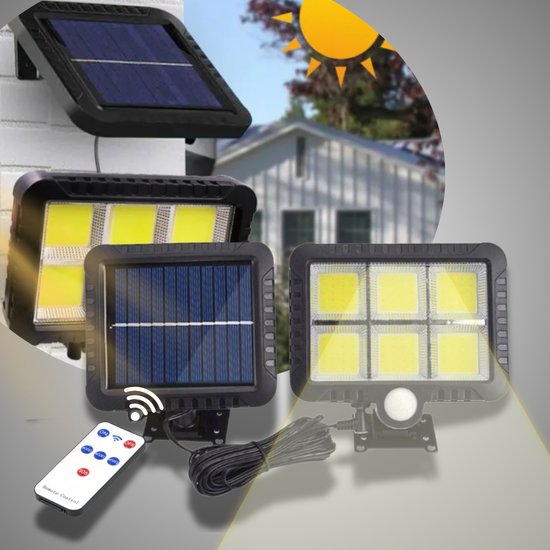 Lampa solarna 120 led sterowana pilotem sl-f120