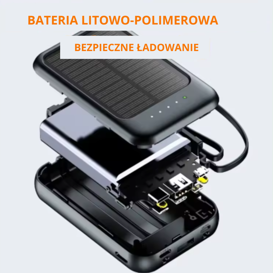 7019 : 4-in-1 Solar Power Bank - 10 000 mAh