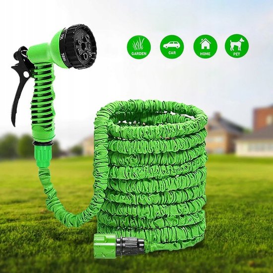 453 : Expandable Garden Hose with 7-Mode Spray Gun – 45M