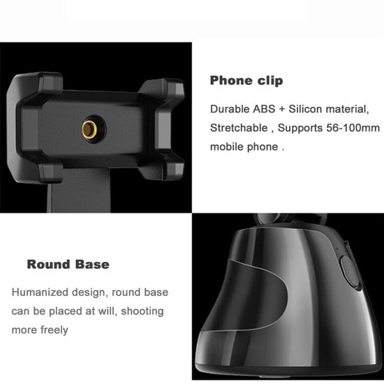 044 : 360° smart rotating phone holder with face tracking