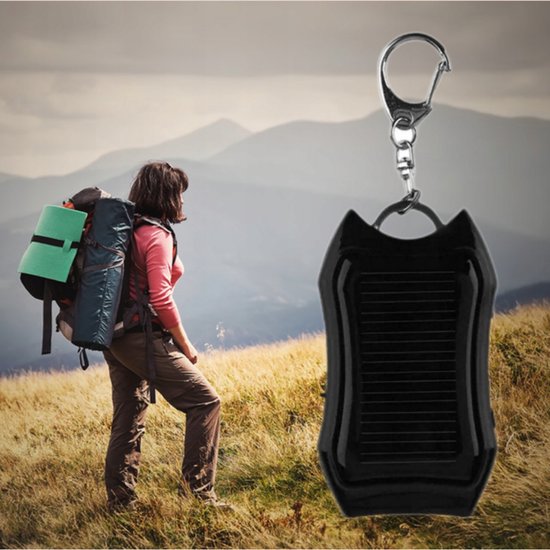 413 : Solar powerbank keychain flashlight 1200 mah