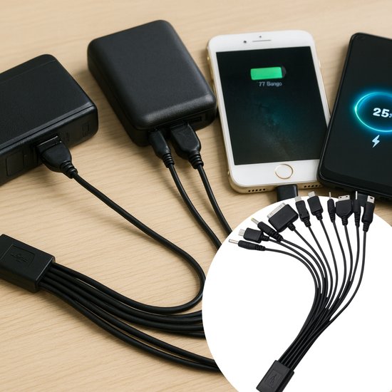 Kabel USB z wielofunkcyjnym złączem 10 w 1