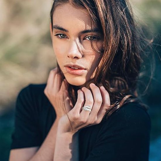 423 : Adjustable Silver Hugging Ring – S925 Sterling Silver