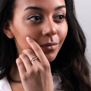 423 : Adjustable Silver Hugging Ring – S925 Sterling Silver