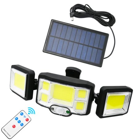 376 : Solar lamp 204 cob separate panel + remote control