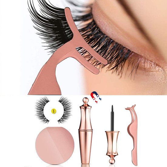343 : 3D Magnetic Lashes 7 Pairs with Magnetic Eyeliner & Applicator