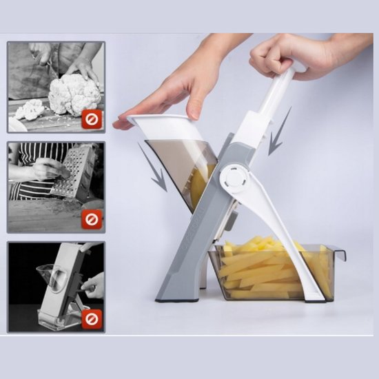 354 : Multifunctional adjustable vegetable slicer - grey