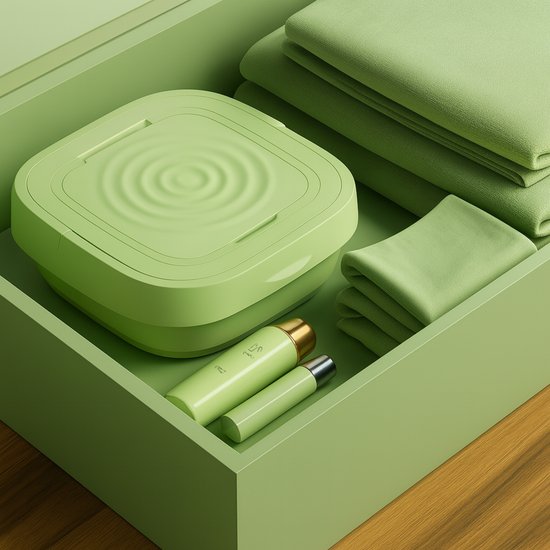 7021-1 : ADM Portable Folding Mini Washing Machine-green