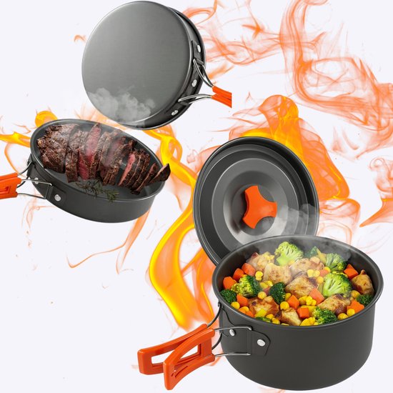 Przenośny zestaw naczyń kempingowych