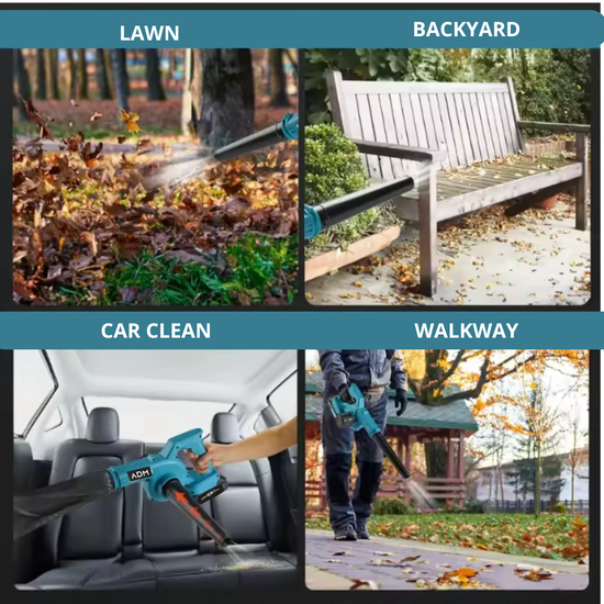 2055-1 : ADM Cordless Electric Blower –  Blue |Dual 21V Battery